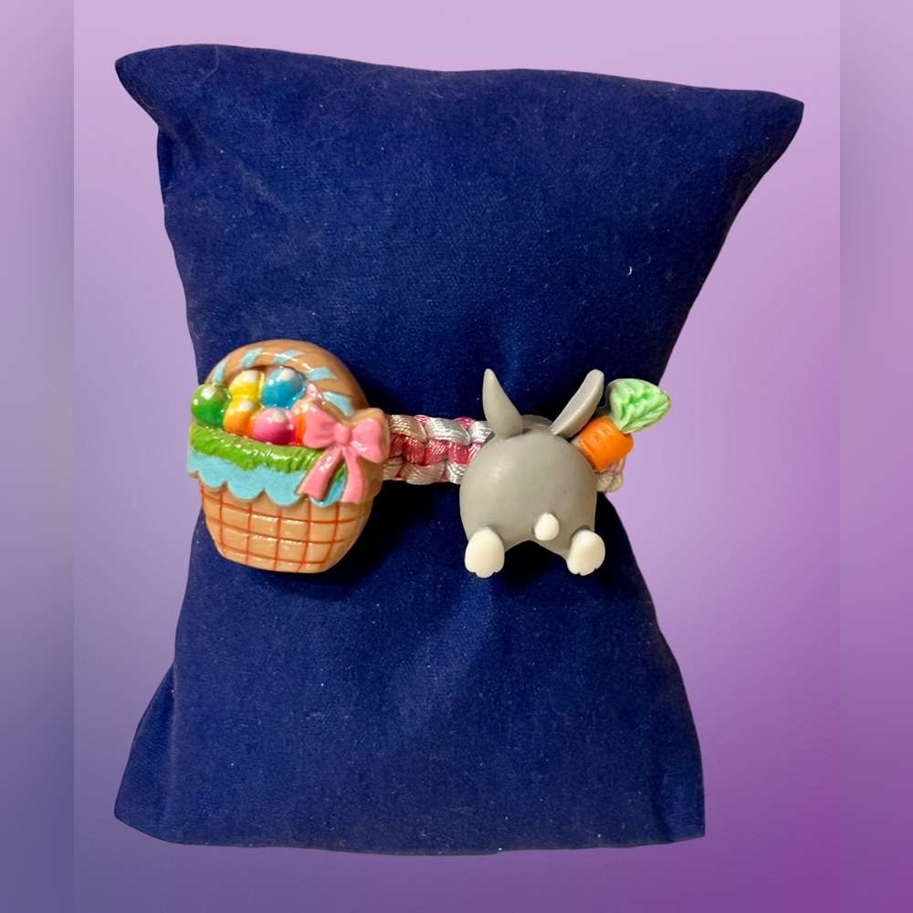 Adjustable Easter bracelet; bunny butt, gift basket; prize, candy alternative